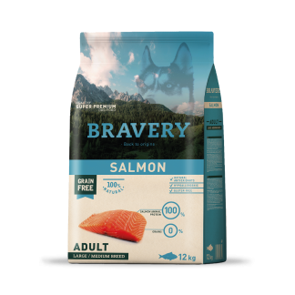 Bravery Salmon Adult Large/Medium Breed